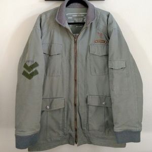 Canvas bomber jacket